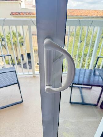 Close-up showing internal lock mechanism damage with broken springs and corroded components